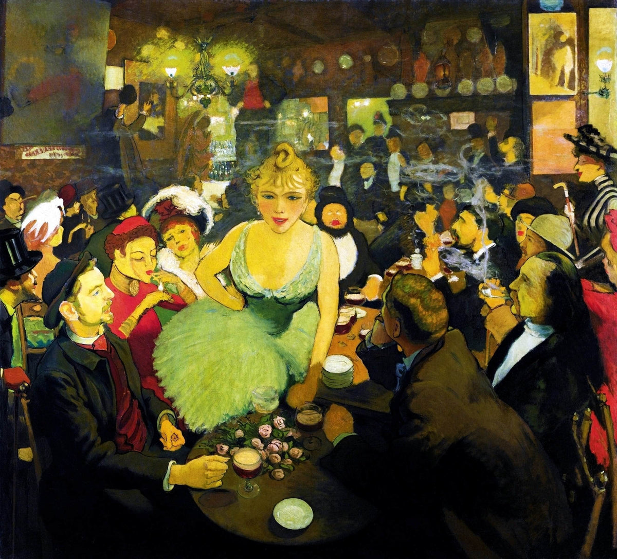 The Interior Of The Brunning Mirliton Painting Louis Anquetin Canvas Art Fine Art Print