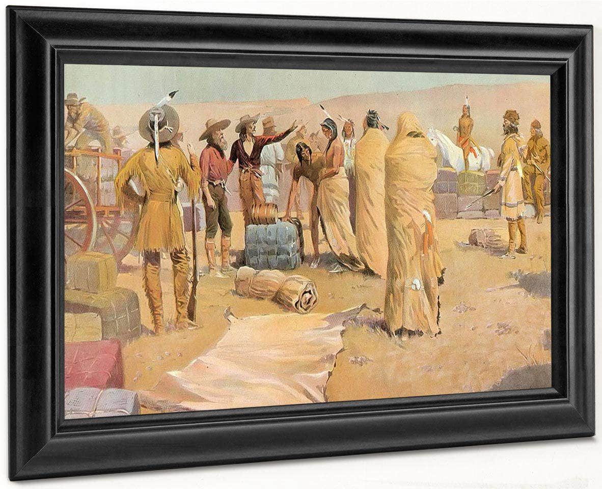 The Interpreter Pointed To White Otter On His War Pony By Frederic Remington Fine Art Print