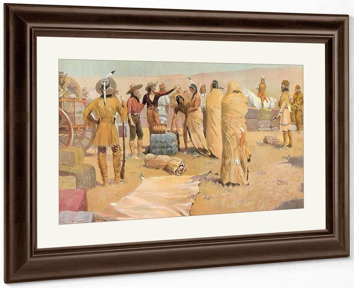 The Interpreter Pointed To White Otter On His War Pony By Frederic Remington Fine Art Print
