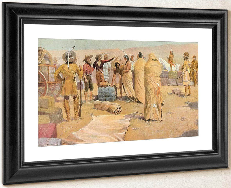 The Interpreter Pointed To White Otter On His War Pony By Frederic Remington Fine Art Print