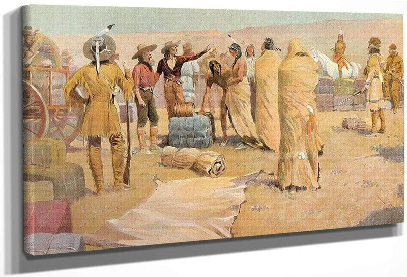 The Interpreter Pointed To White Otter On His War Pony By Frederic Remington Fine Art Print