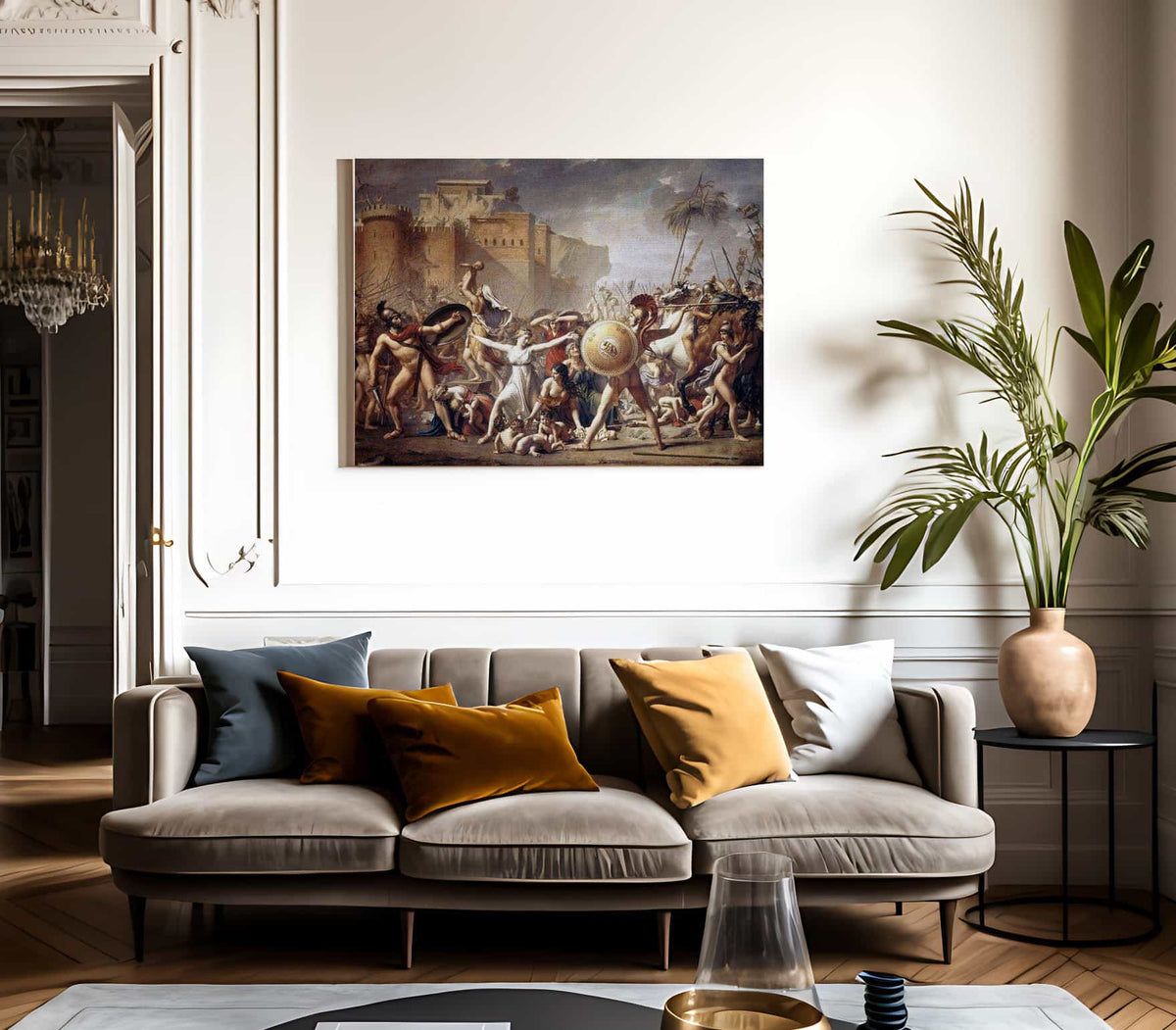 The Intervention Of The Sabine Women 1795 By Jacques Louis David Fine Art Print