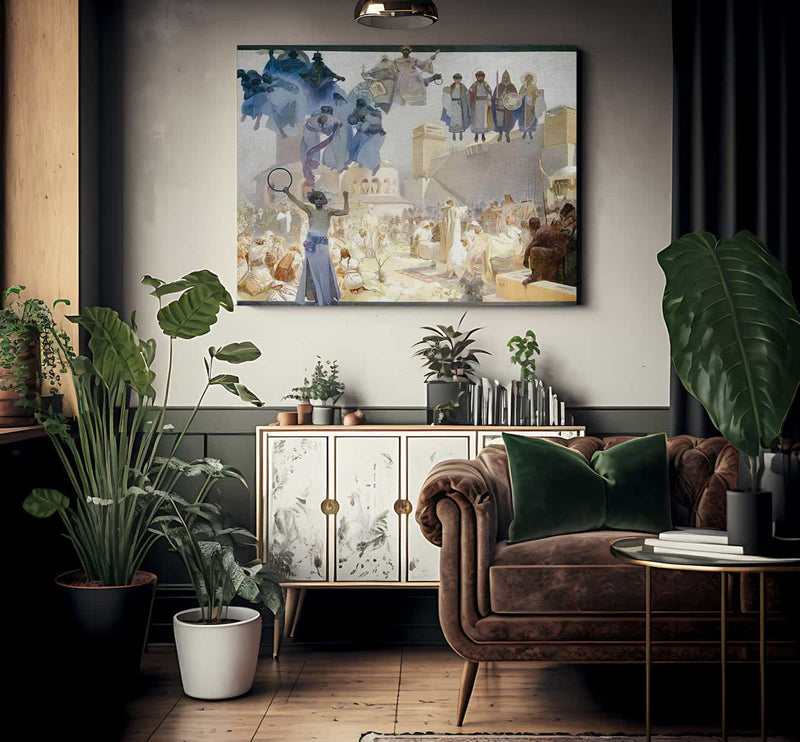 The Introduction Of The Slavonic Liturgy By Alphonse Mucha Fine Art Print