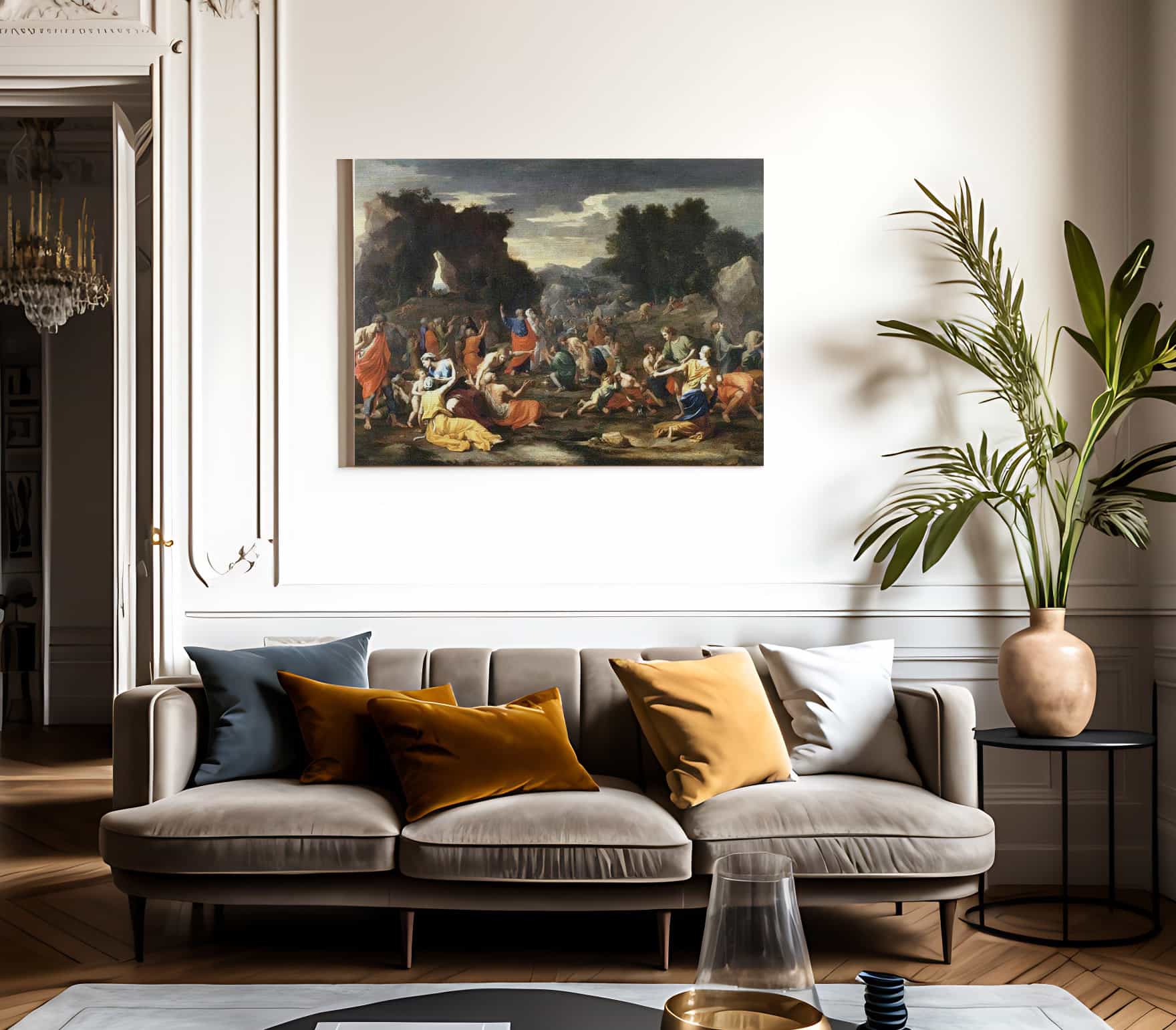 The Israelites Gathering Manna By Nicholas Poussin Fine Art Print