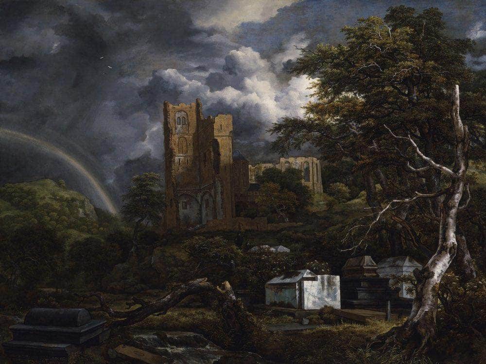 The Jewish Cemetery By Jacob Van Ruisdael Fine Art Print