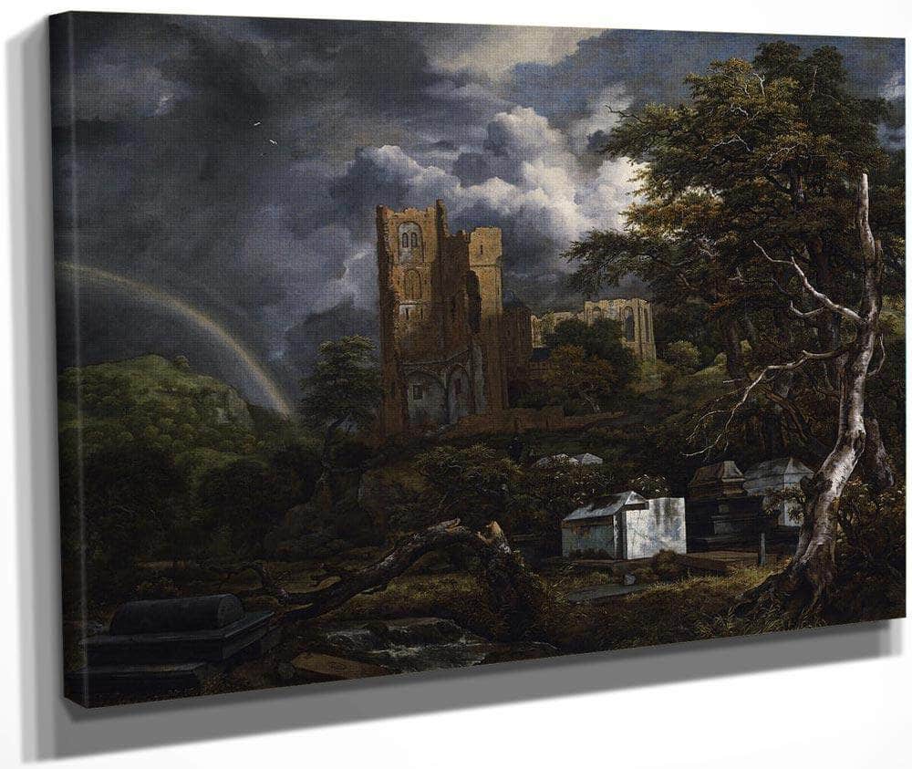 The Jewish Cemetery By Jacob Van Ruisdael Fine Art Print