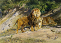 The King Watches Painting Rosa Bonheur Canvas Art Fine Art Print