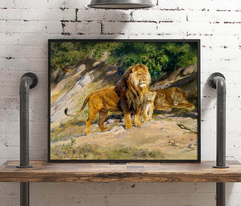 The King Watches Painting Rosa Bonheur Canvas Art Fine Art Print