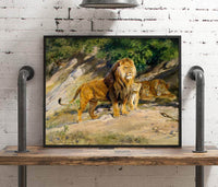 The King Watches Painting Rosa Bonheur Canvas Art Fine Art Print