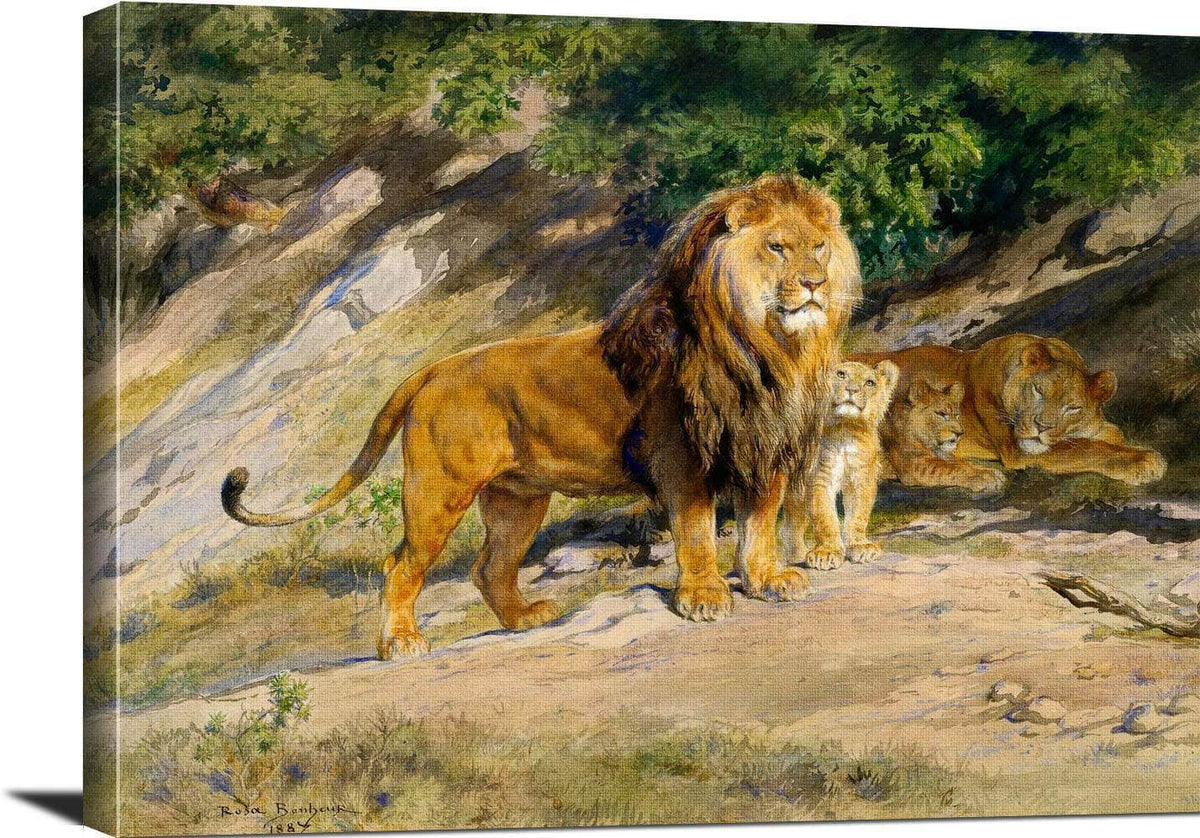 The King Watches Painting Rosa Bonheur Canvas Art Fine Art Print