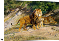 The King Watches Painting Rosa Bonheur Canvas Art Fine Art Print