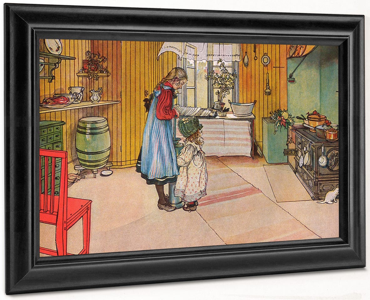 The Kitchen By Carl Larsson Fine Art Print