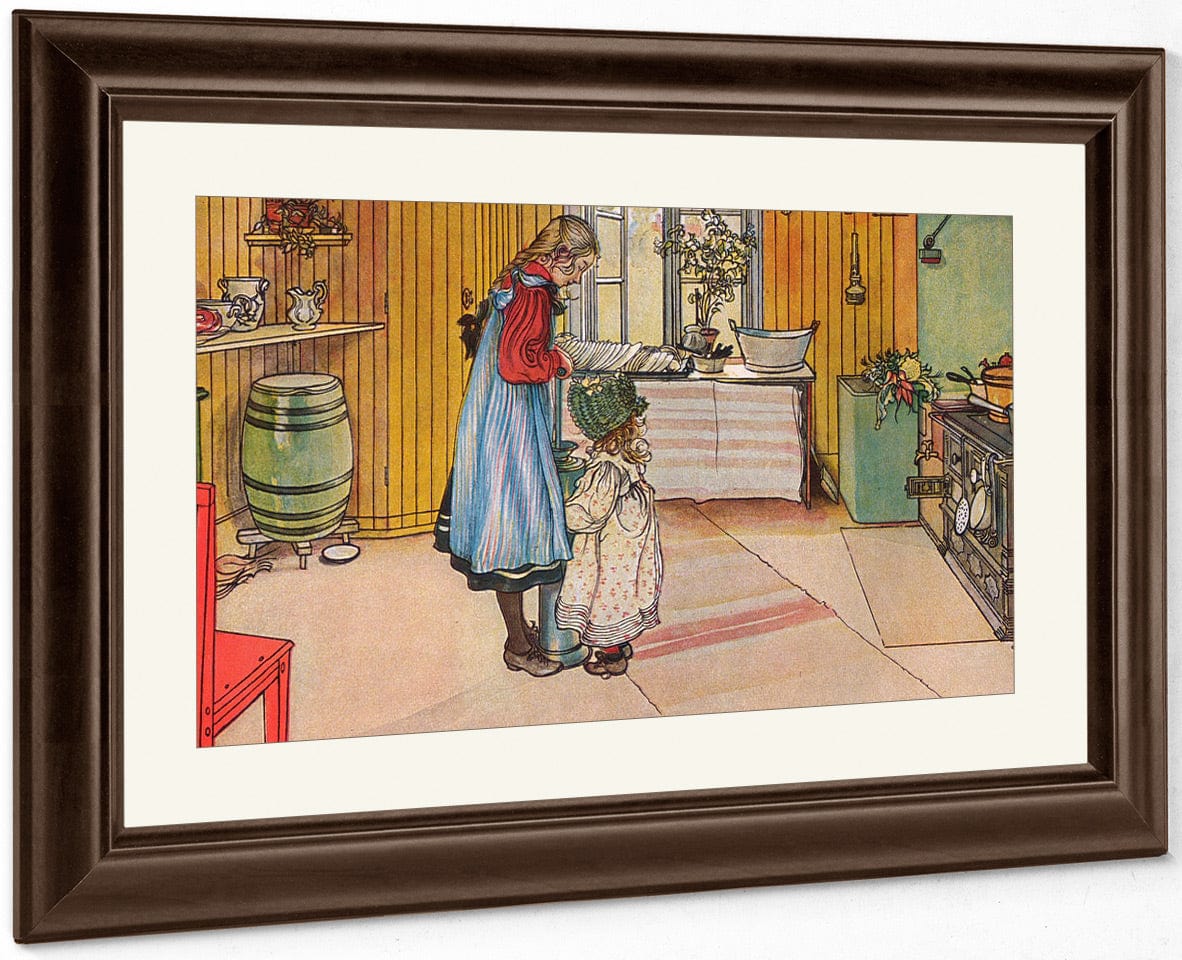 The Kitchen By Carl Larsson Fine Art Print