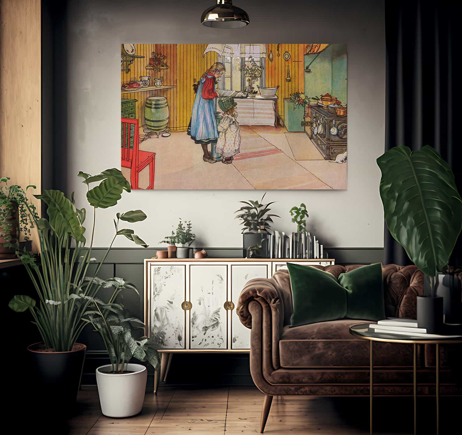 The Kitchen By Carl Larsson Fine Art Print