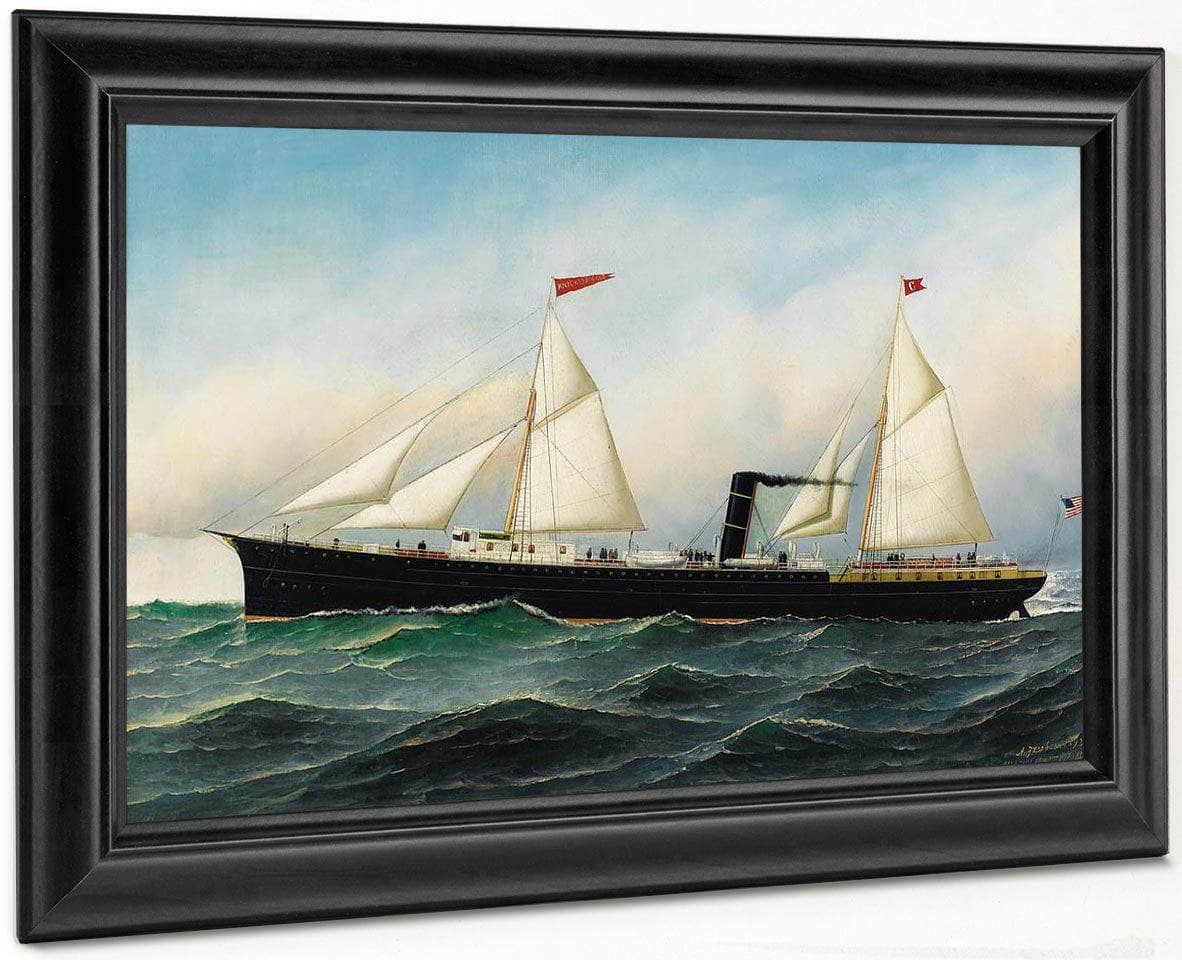 The Knickerbocker Steamboat 1892 By Antonio Jacobsen Fine Art Print