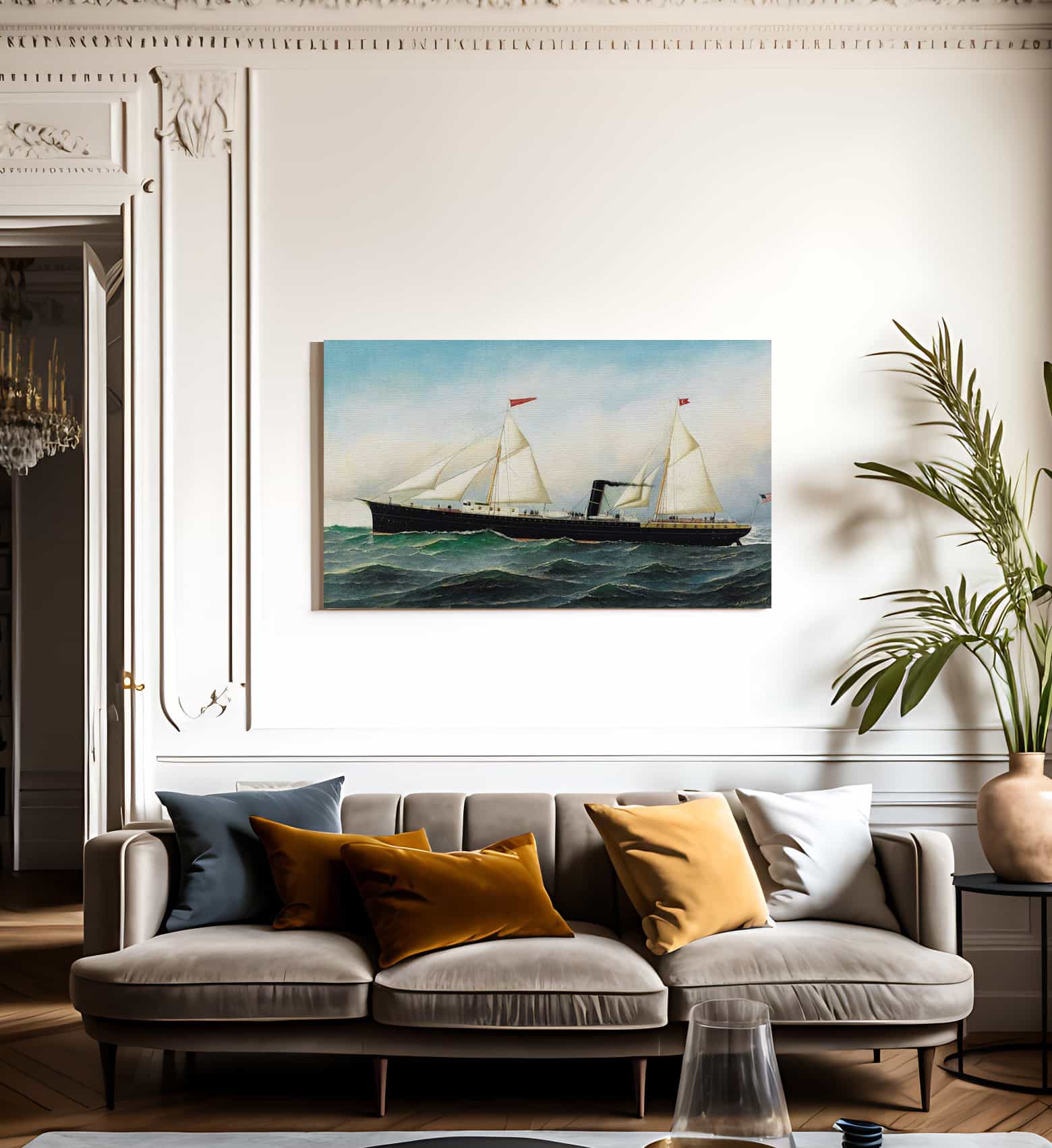The Knickerbocker Steamboat 1892 By Antonio Jacobsen Fine Art Print