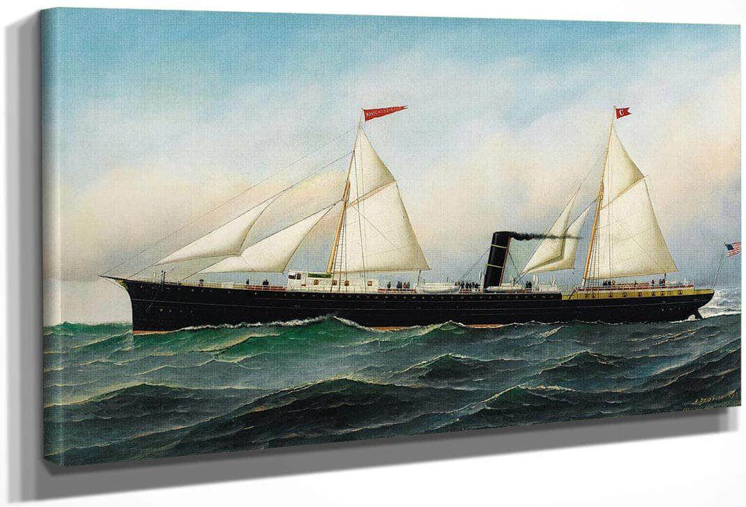 The Knickerbocker Steamboat 1892 By Antonio Jacobsen Fine Art Print