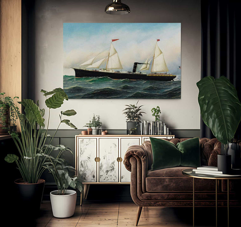 The Knickerbocker Steamboat 1892 By Antonio Jacobsen Fine Art Print