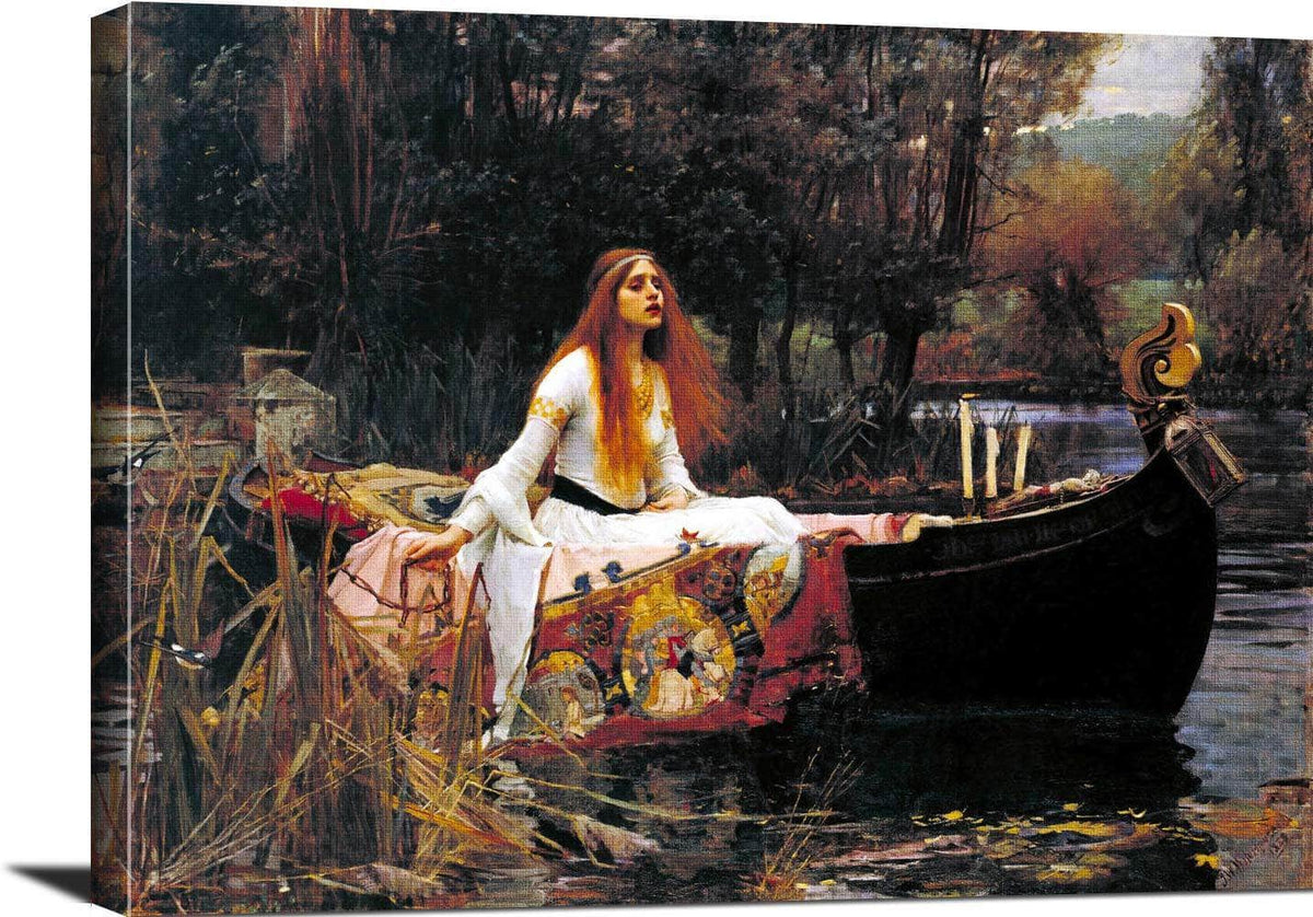 The Lady Of Shalott Painting John William Waterhouse Canvas Art Fine Art Print
