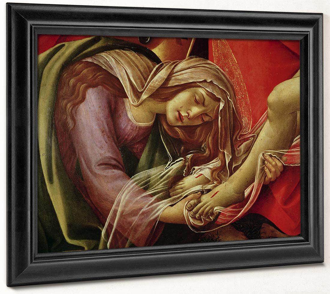 The Lamentation Of Christ Detail Of Mary Magdalene And The Feet Of Christ By Sandro Botticelli Fine Art Print
