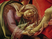The Lamentation Of Christ Detail Of Mary Magdalene And The Feet Of Christ By Sandro Botticelli Fine Art Print