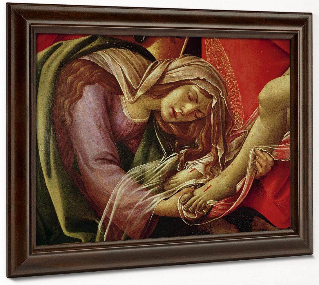 The Lamentation Of Christ Detail Of Mary Magdalene And The Feet Of Christ By Sandro Botticelli Fine Art Print