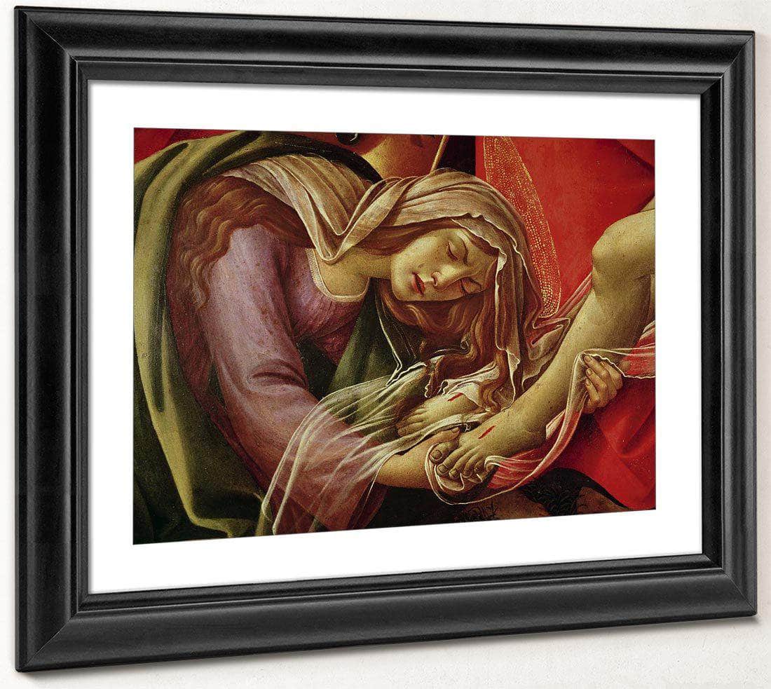 The Lamentation Of Christ Detail Of Mary Magdalene And The Feet Of Christ By Sandro Botticelli Fine Art Print