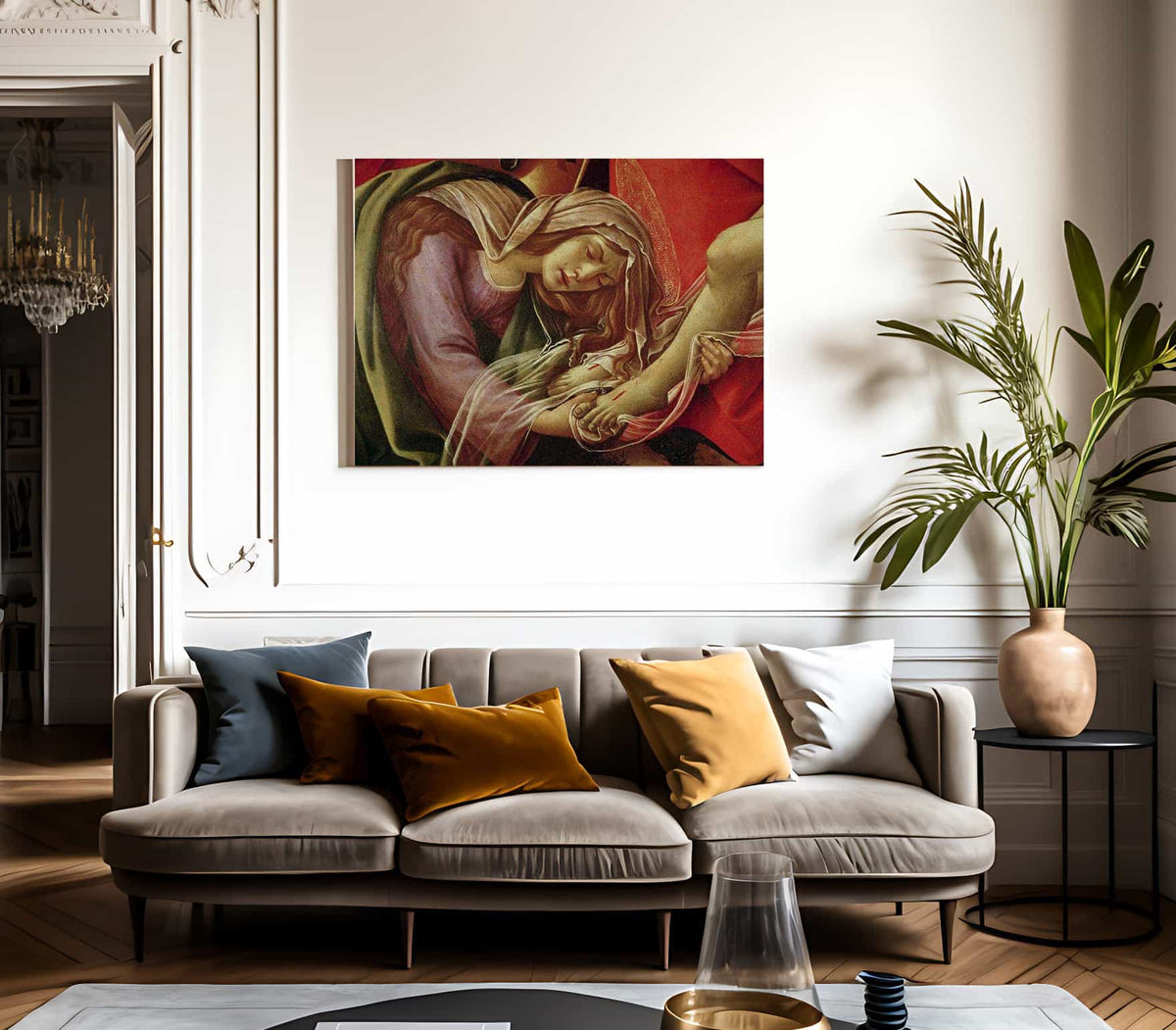 The Lamentation Of Christ Detail Of Mary Magdalene And The Feet Of Christ By Sandro Botticelli Fine Art Print