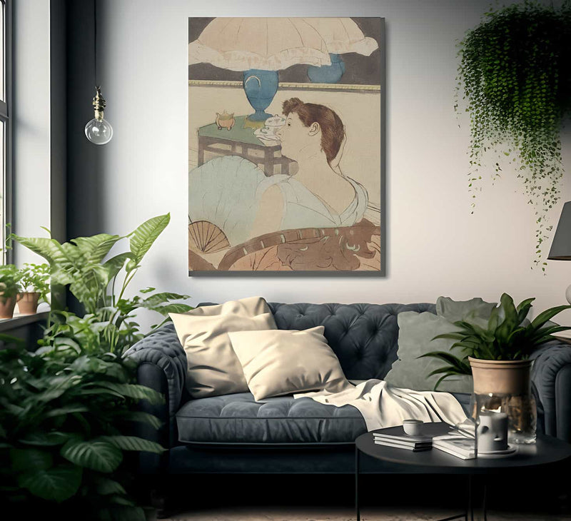 The Lamp By Mary Cassatt Fine Art Print