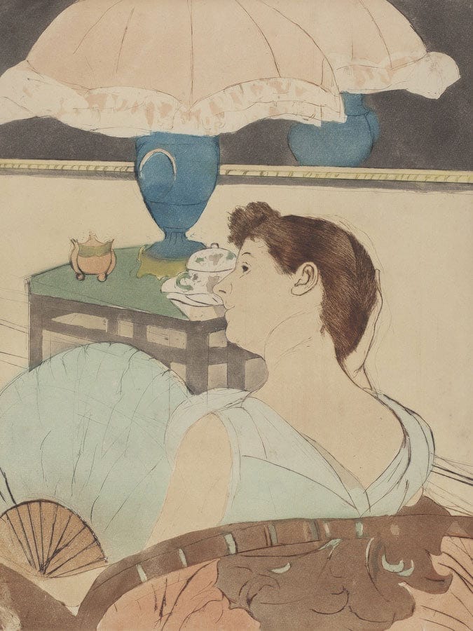 The Lamp By Mary Cassatt Fine Art Print