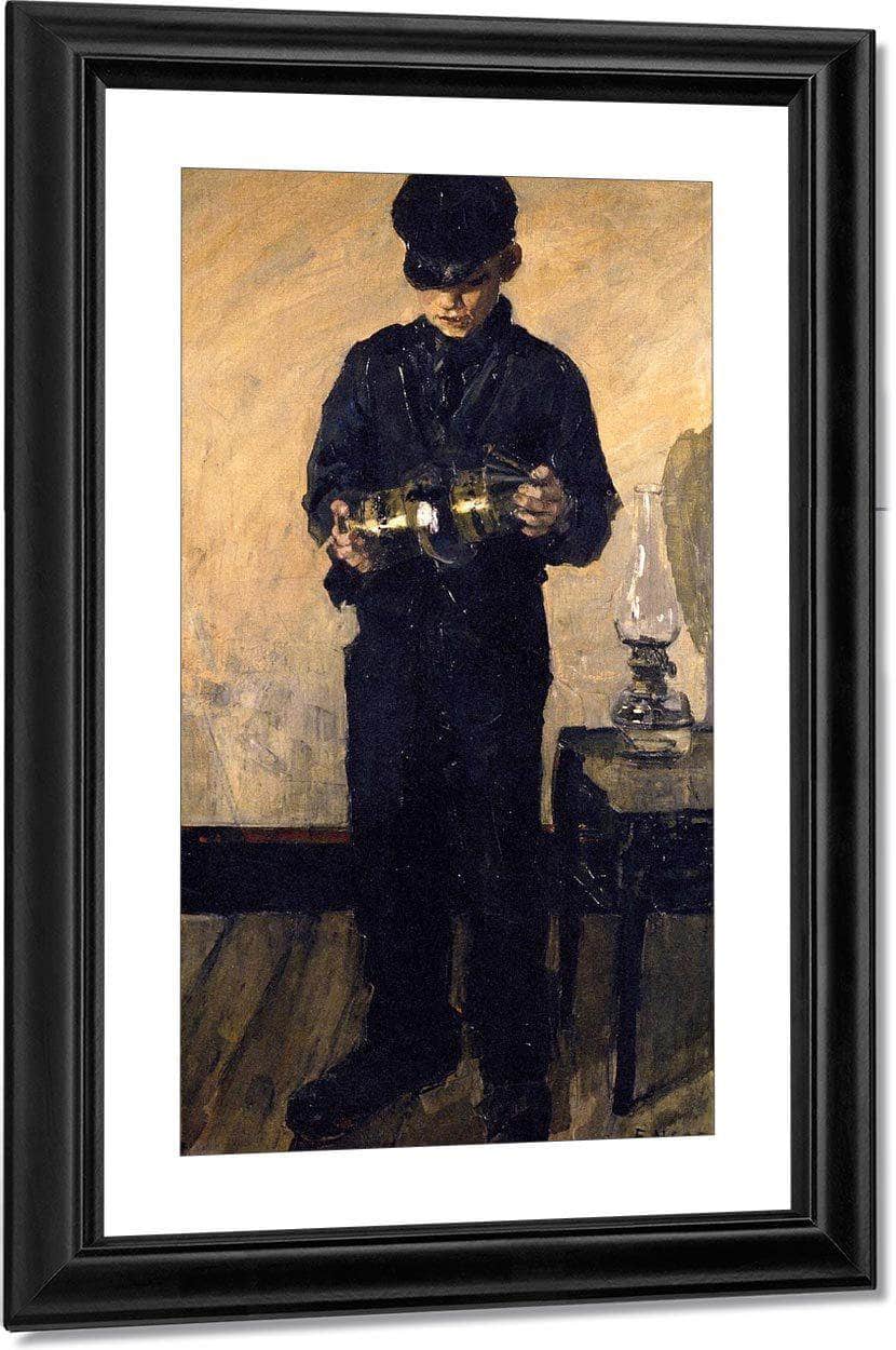 The Lamp Lighter By James Ensor Fine Art Print