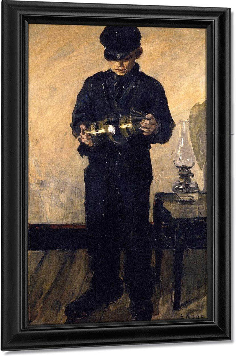 The Lamp Lighter By James Ensor Fine Art Print