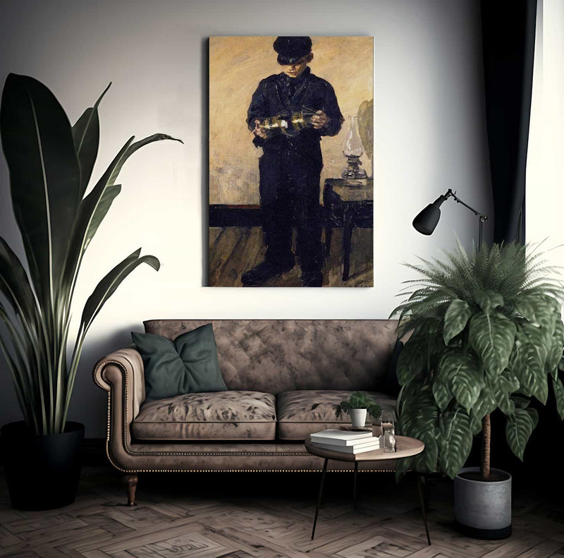 The Lamp Lighter By James Ensor Fine Art Print