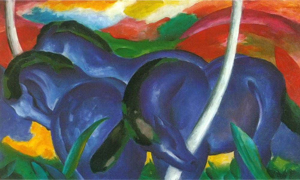 The Large Blue Horses By Franz Marc Fine Art Print