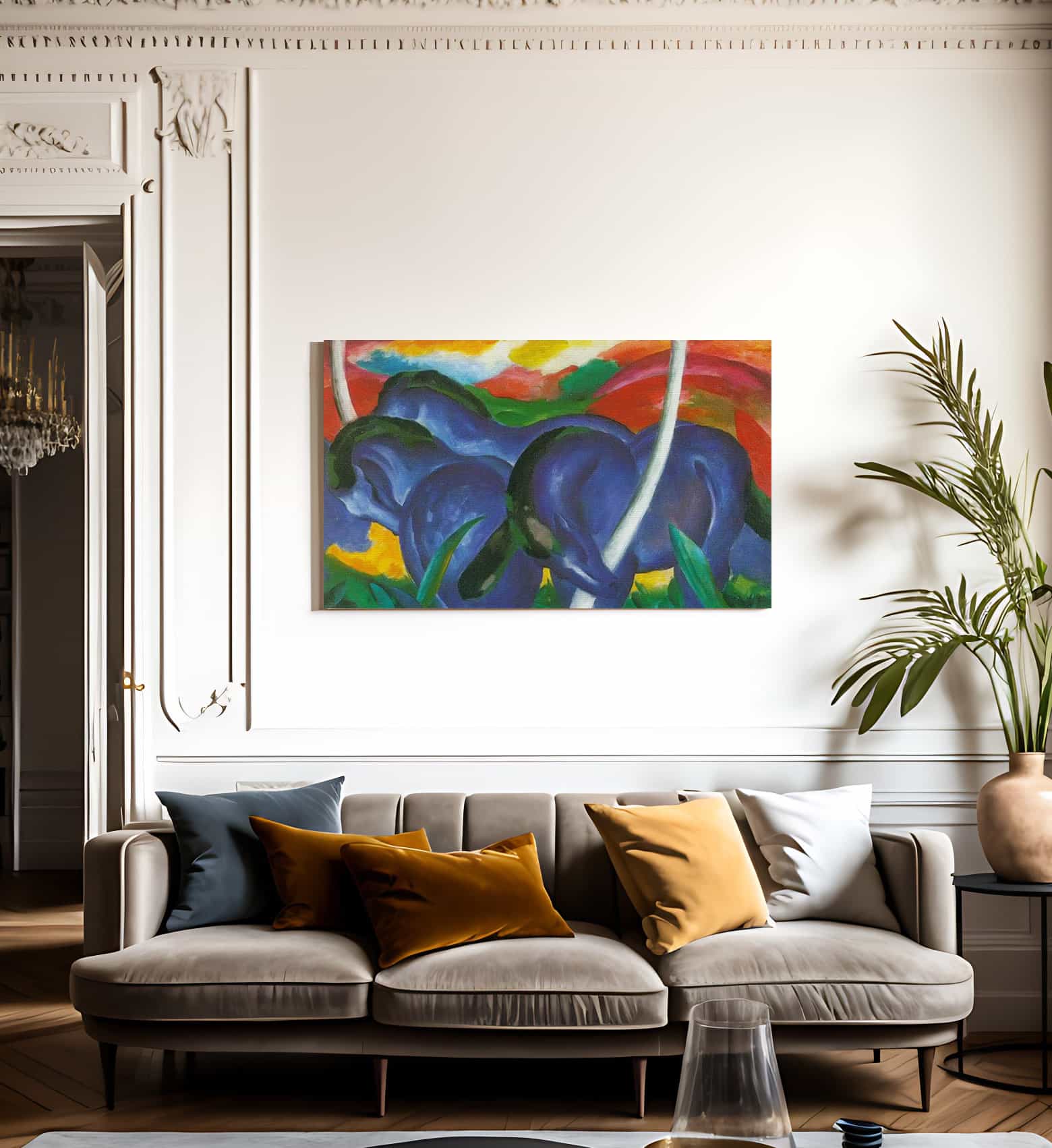 The Large Blue Horses By Franz Marc Fine Art Print