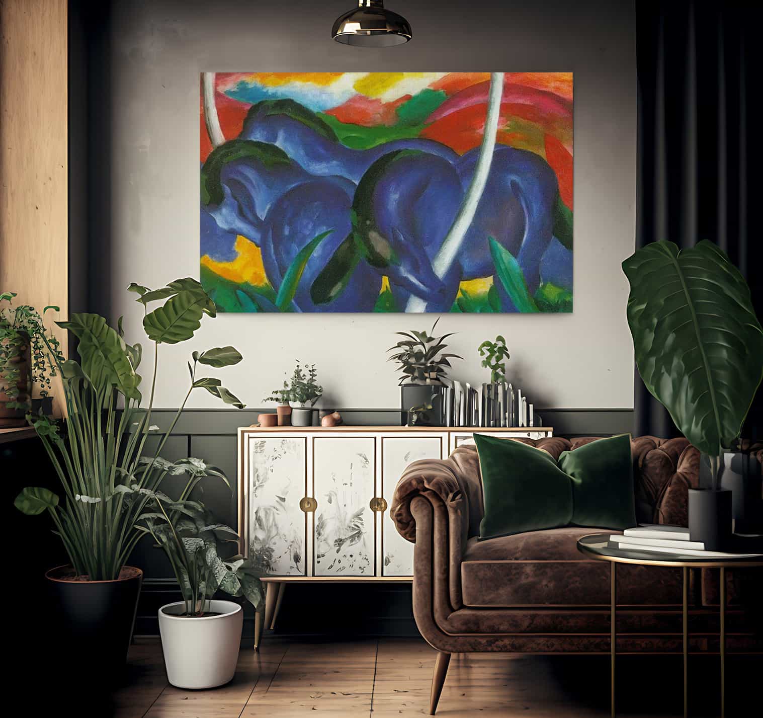 The Large Blue Horses By Franz Marc Fine Art Print