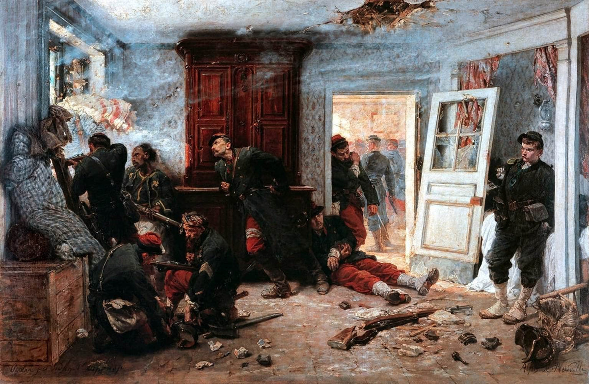 The Last Cartridges Painting Alphonse De Neuville Canvas Art Fine Art Print