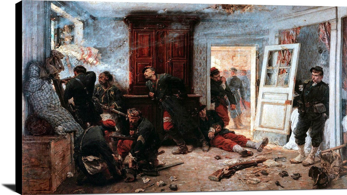 The Last Cartridges Painting Alphonse De Neuville Canvas Art Fine Art Print