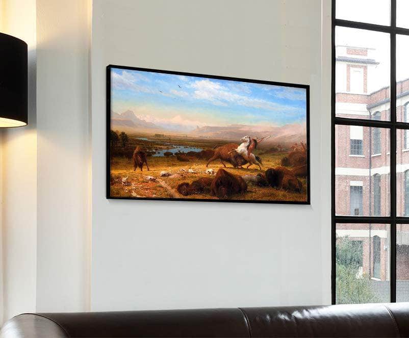 The Last Of The Buffalo Painting Albert Bierstadt Canvas Art Fine Art Print