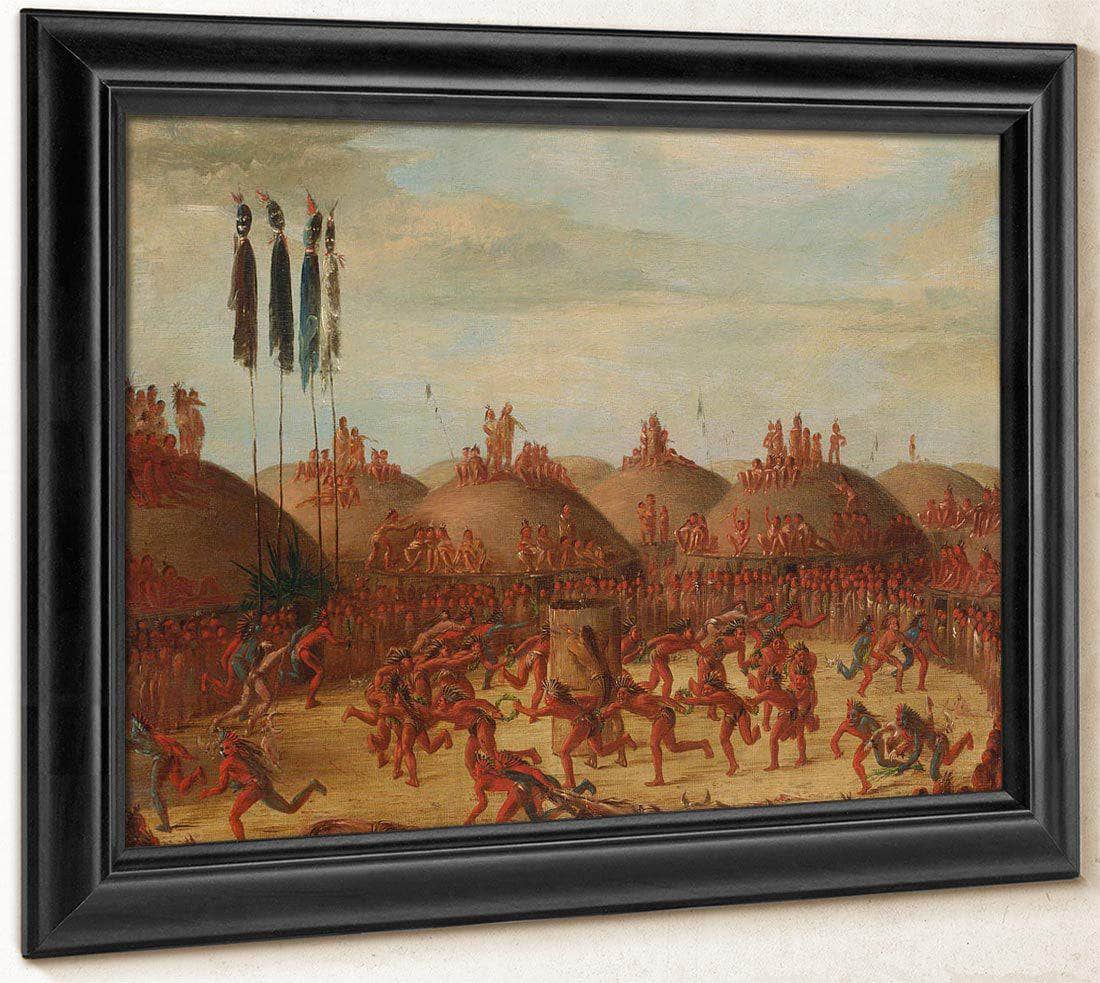 The Last Race, Mandan O Kee Pa Ceremony By George Catlin Fine Art Print