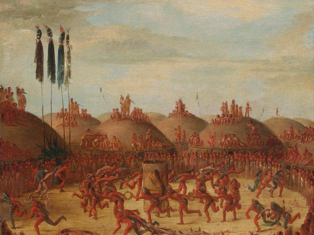 The Last Race, Mandan O Kee Pa Ceremony By George Catlin Fine Art Print