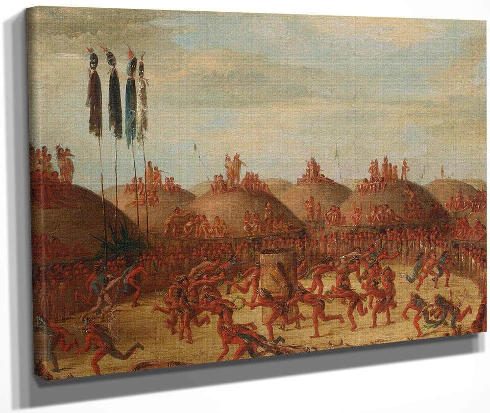 The Last Race, Mandan O Kee Pa Ceremony By George Catlin Fine Art Print