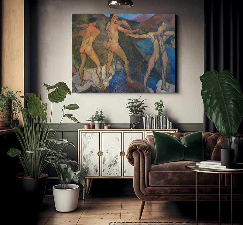 The Launch Of The Net 1914 By Suzanne Valadon Fine Art Print