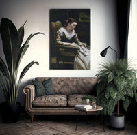 The Letter By Jean Baptiste Camille Corot Fine Art Print