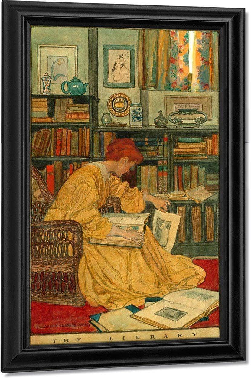 The Library By Elizabeth Shippen Green Fine Art Print