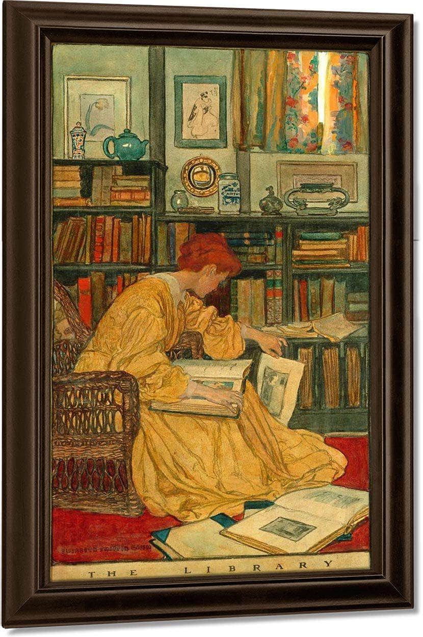 The Library By Elizabeth Shippen Green Fine Art Print