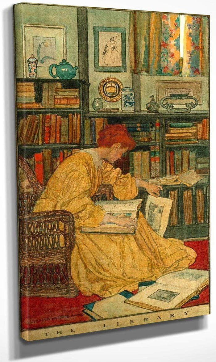 The Library By Elizabeth Shippen Green Fine Art Print