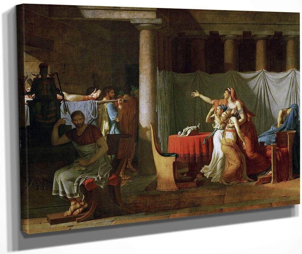 The Lictors Bring To Brutus The Bodies Of His Sons By Jacques Louis David Fine Art Print