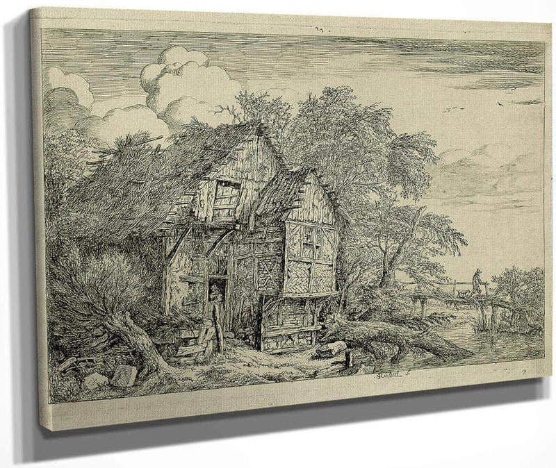 The Little Bridge By Jacob Van Ruisdael Fine Art Print