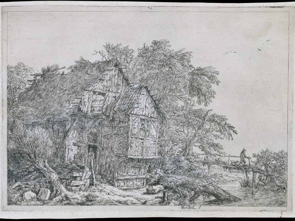 The Little Bridge (Le Petit Pont) By Jacob Van Rusdael Fine Art Print